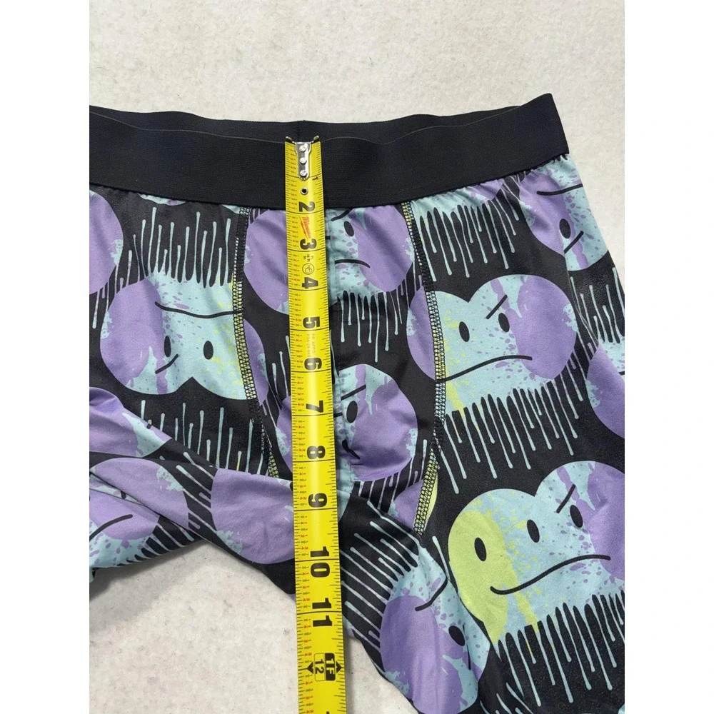 Rue21 Boxer Briefs Mens Medium Multicolor Drip Smiley Face Graphic Print Stretch